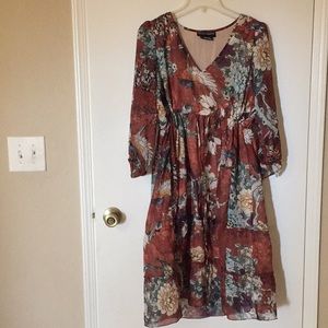 Fall Floral Dress